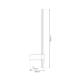 Kinkiet LED SWING - 12W CCT 3000K-6000K - Czarny - ML1011 - wymiary