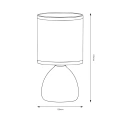 Lampka nocna LED SABRINA 1xE14 - Biały - ML2769 -wymiary