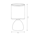 Lampka nocna LED SABRINA 1xE14 - Taupe - ML2771 - wymiary
