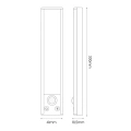 Lampa podszafkowa - VIRO czarny 3CCT 30cm dwupak - EKB2579 - wymiary