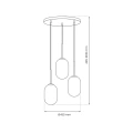 Lampa wisząca LED ALIAS 3xE14 Koło - Złoty - ML0315 - wymiary
