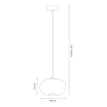 Lampa wisząca - VASO 1 amber 4W LED - ML1399 - wymiary