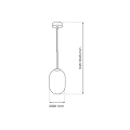 Lampa wisząca LED ALIAS 1xG9 Fi120 - Złoty - ML0317 - wymiary