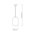 Lampa wisząca LED ALIAS 1xE14 Fi240 - Złoty - ML0318 - wymiary