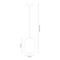 Lampa wisząca - VASO 3 amber 4W LED - ML1405 - wymiary