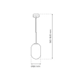 Lampa wisząca LED ALIAS 1xG9 Fi120 - Czarny - ML0322 - wymiary