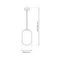 Lampa wisząca LED ALIAS 1xE14 Fi240 - Czarny - ML0323 - wymiary
