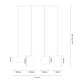 Lampa wisząca - VASO smoked 15W LED - ML1407 - wymiary