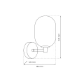Lampa ścienna - Kinkiet LED ALIAS 1xG9 - Czarny - ML0324 - wymiary