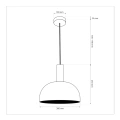 Lampa wisząca LED VISBY 1xE27 - Biały - MLP1552 - wymiary