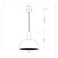 Lampa wisząca LED VISBY 1xE27 - Czarny - MLP1553 - wymiary