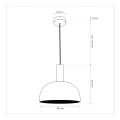 Lampa wisząca LED VISBY 1xE27 - Miętowy - MLP1555 - wymiary