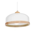 Lampa wisząca LED STUDIO 1xE27 - Biały - MLP8848- klosz