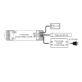 Filtr przeciwprzepięciowy do taśm LED - 12-48V - V1-HP - Schemat podłączenia