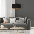 Lampa wisząca - NAPOLI czarny/złoty 1xE27 - ML6368 - realizacja