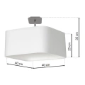 Lampa sufitowa - NAPOLI biały/chrom 1xE27 - ML6361 - wymiary