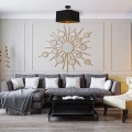 Lampa sufitowa - NAPOLI czarny/złoty 1xE27 - ML6367 - realizacja