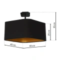 Lampa sufitowa - NAPOLI czarny/złoty 1xE27 - ML6367 - wymiary
