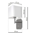 Lampa ścienna - NAPOLI biały/chrom 1xE27 - ML6359 - wymiary