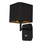 Lampa ścienna - NAPOLI czarny/złoty 1xE27 - ML6365