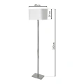 Lampa podłogowa - NAPOLI biały/chrom 1xE27 - ML6364 - wymiary