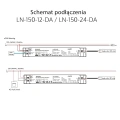 Ściemniacz z zasilaczem napięciowym LED - 24V 150W - sterowanie DALI - LN-150-24-DA - Schemat podłączenia