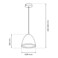 Lampa wisząca STUDIO 1xE27 - czarny - MLP8852 - wymiary