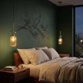 Lampa wisząca MOLLY - 1xE14 - amber - ML1823 - realizacja