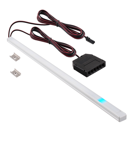 Listwa podszafkowa LED PUPIL MASTER z wyłącznikiem - Aluminium - 12V 4W