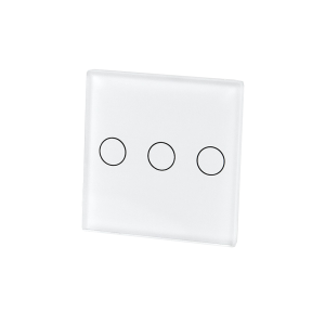 Mały szklany panel dotykowy pojedynczy biały - 3-sekcyjny - TM532W - TOUCHME