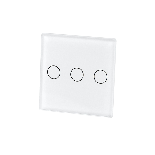 Mały szklany panel dotykowy pojedynczy biały - 3-sekcyjny - TM532W - TOUCHME