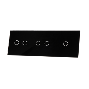 Szklany panel dotykowy potrójny czarny - 5-sekcyjny - 70122-62 - LIVOLO