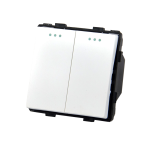 Mechanizm łącznika podwójnego biały -  ME604W  - TOUCHME