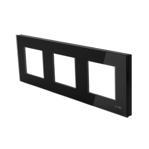 Szklana ramka potrójna czarna - TM717B - TOUCHME 