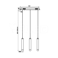 Lampa oprawa wisząca LED - COPPER 985 Milagro - 15W 4000K 1050lm - Rysunek techniczny 