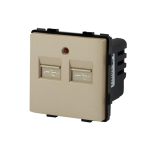 Moduł gniazda USB ładowarka podwójny złoty - TM626G - TOUCHME