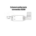 Sterownik kontroler LED RGBW / RGB+W 12-24V 4x6A 24A 2.4 GHz - Schemat podłączenia odbiornika
