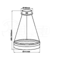 Lampa oprawa wisząca LED - RING 066 Milagro - 36W 4000K 2520lm  - Rysunek techniczny 