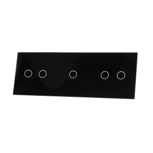 Szklany panel dotykowy potrójny czarny - 5-sekcyjny - 70212-62 - LIVOLO