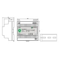 Zasilacz napięciowy na szynę DIN POS 24V 99.6W DIN100W24 - rysunek techniczny