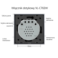 Mechanizm dotykowy łącznika żaluzjowego - WW-C702W - LIVOLO - Opis