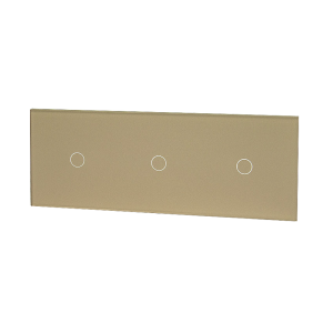 Szklany panel dotykowy potrójny złoty - 3-sekcyjny - TM701701701G - TOUCHME
