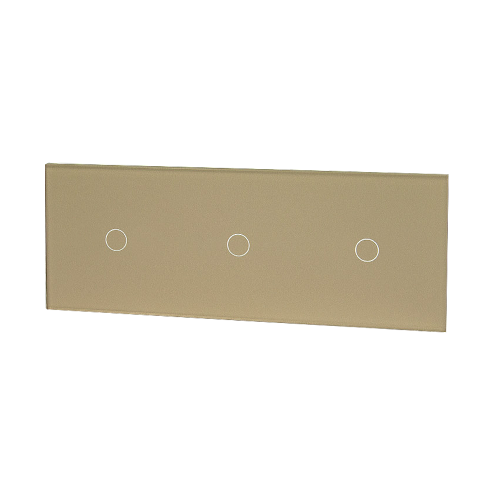 Szklany panel dotykowy potrójny złoty - 3-sekcyjny - TM701701701G - TOUCHME