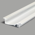 Profil aluminiowy LED FLAT8 malowany biały z kloszem