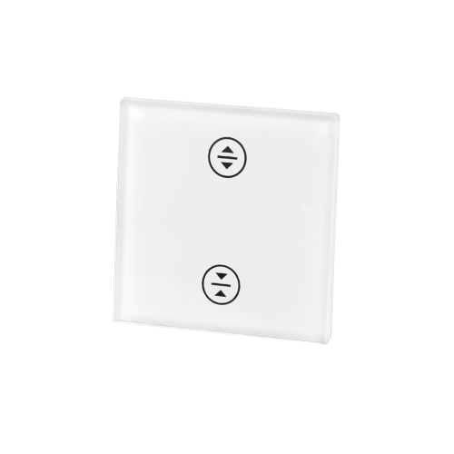Mały szklany panel dotykowy pojedynczy żaluzjowy biały - 1-sekcyjny - TM827W - TOUCHME