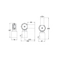 Uchwyt - adapter - rotacyjny do lamp ulicznych LED - AR4 - rysunek techniczny