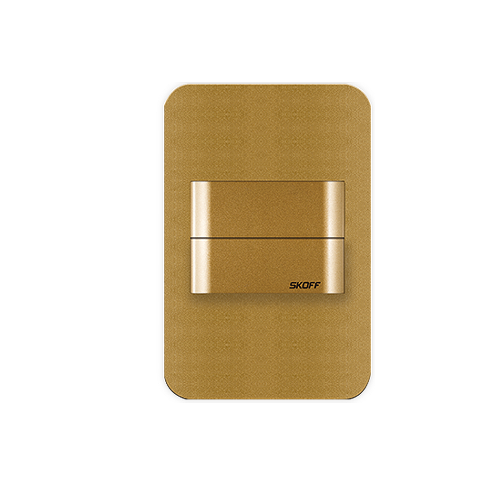 Oprawa schodowa LED - SHORT SALSA DUO - Matowy mosiądz - 10V IP20 - Skoff