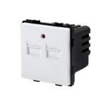 Moduł gniazda USB ładowarka podwójny biały - TM626W - TOUCHME