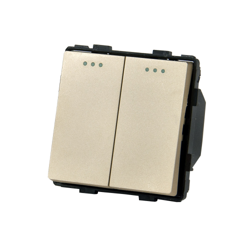 Mechanizm łącznika schodowego podwójny złoty - ME605G - TOUCHME