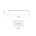 Wzmacniacz LED 12-24V 15A - MONO/ CCT/ RGB/ RGB+W - Mi-Light - Rysunek techniczny